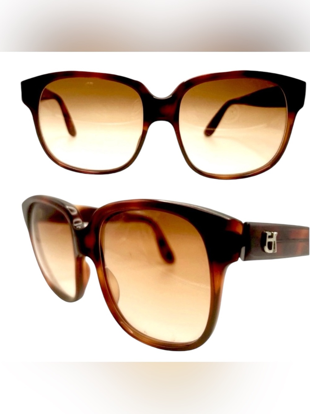 Emmanuelle Khanh 1980’s Vintage Sunglasses,‎ Tort, Model 8780, Made in France